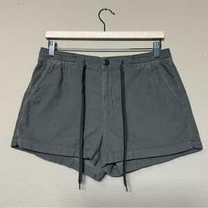 American Eagle shorts women medium 100% cotton corduroy elastic waist green